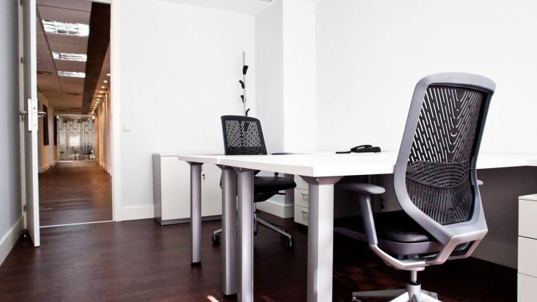 Two workstation private office ergonomic chairs